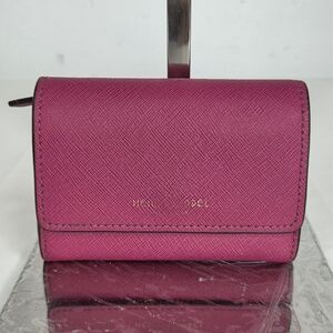 henri bendel Hot Pink Saffiano Leather Wallet